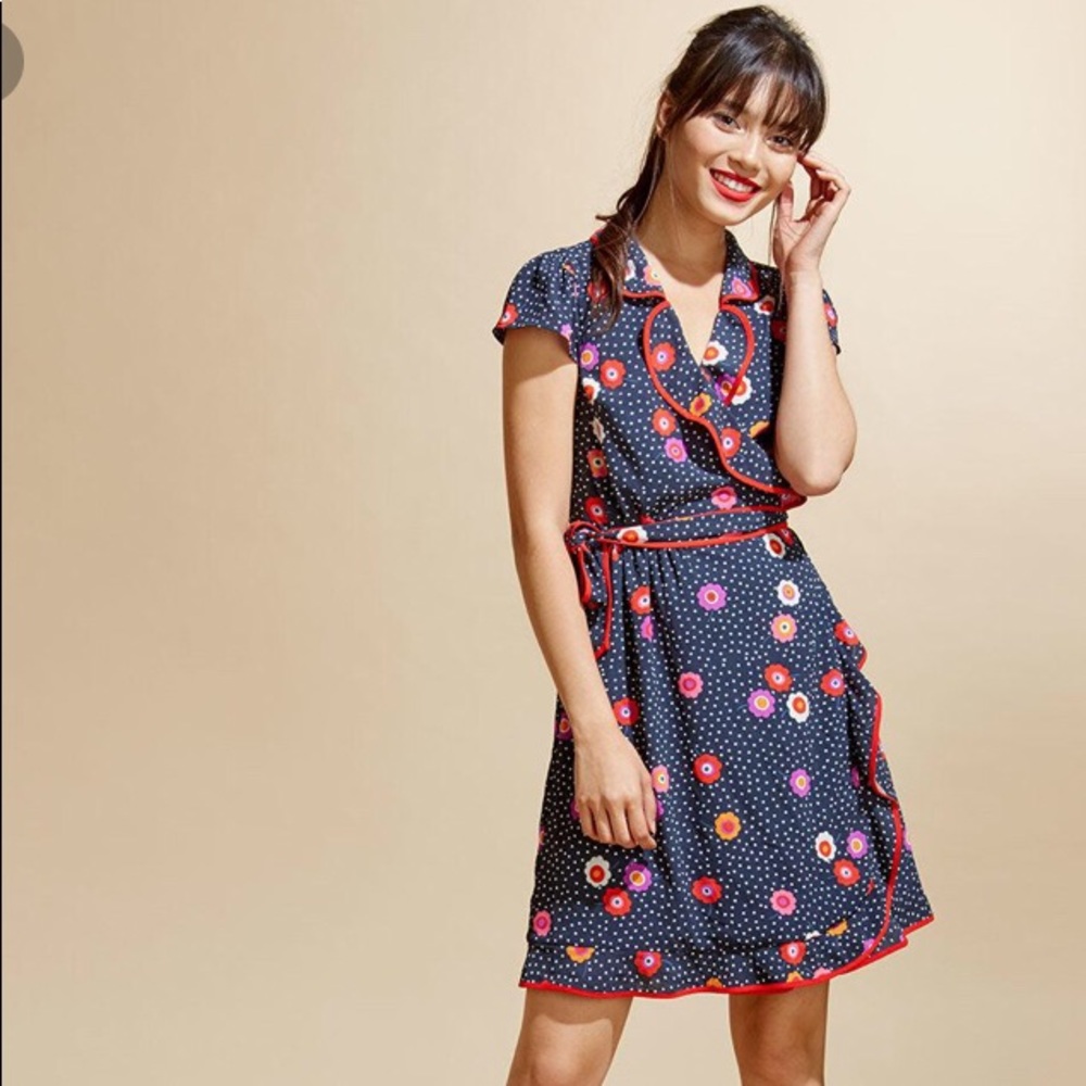 ModCloth Daytime Dapper Wrap Dress Size S